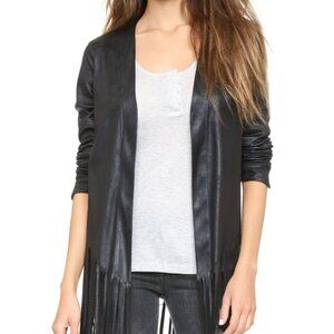 SW3 Bespoke BoHo Faux Suede Fringe Jacket Size XS